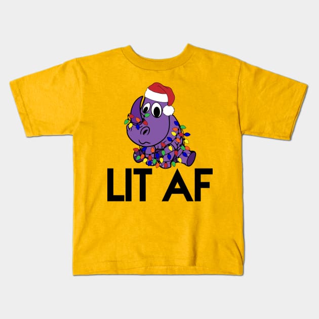 LTO Lit AF Twitch Logo Design Alt Kids T-Shirt by Wrathian